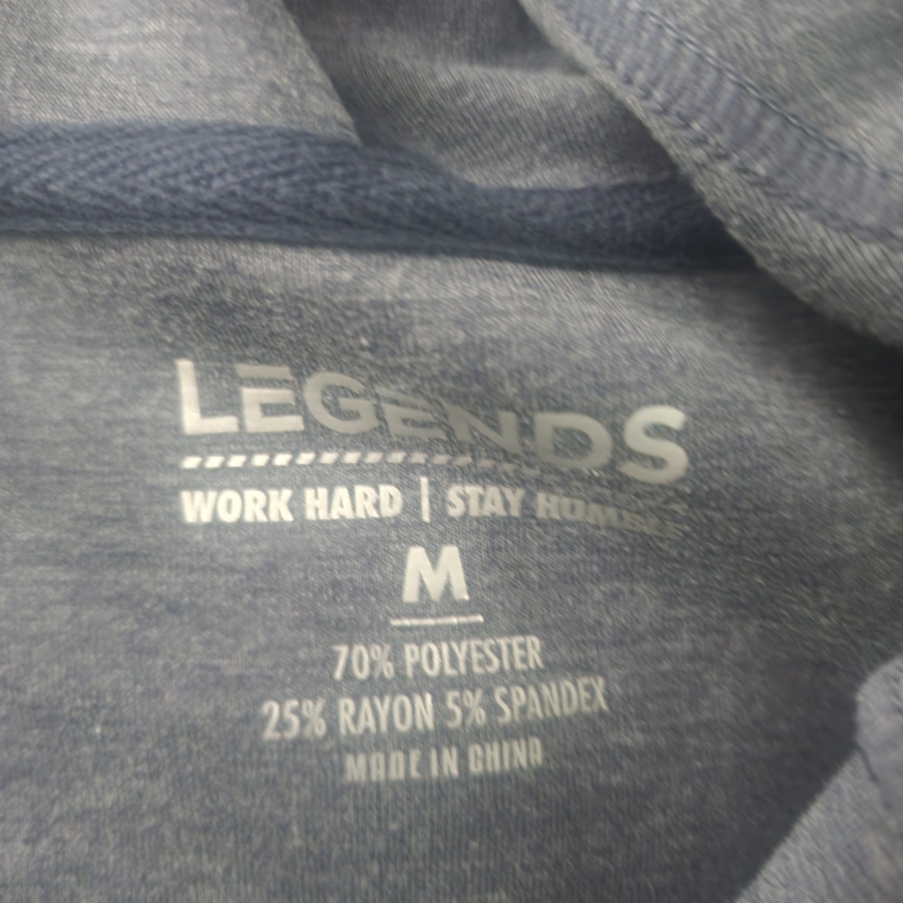 Legends Performance Tech Hoodie Men’s Half Zip Athletic Pullover Gray - Picture 9 of 11